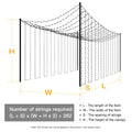 Formula for the number of 262 ft of cool white wedding string lights needed to decorate the scene shown