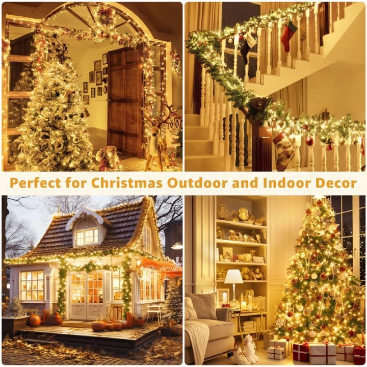 
                  
                    Ollny 800 LED 262ft Warm White String Lights (Clear Cable, Plug in, 8 Modes, IP44 Waterproof)
                  
                