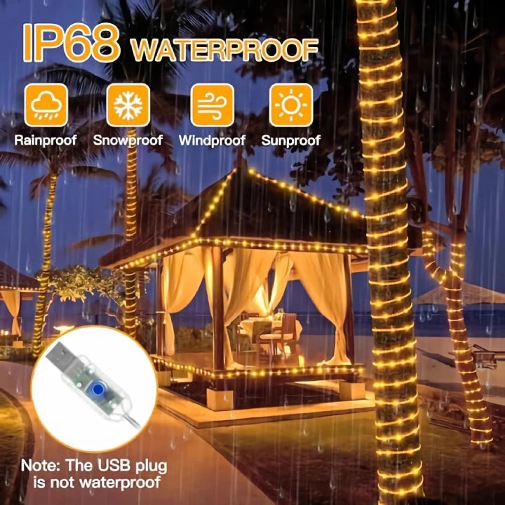 
                  
                    Ollny 100 LED 33ft Color Changing Rope Lights (18 Colors, USB, 8 Modes, IP68 Waterproof)
                  
                