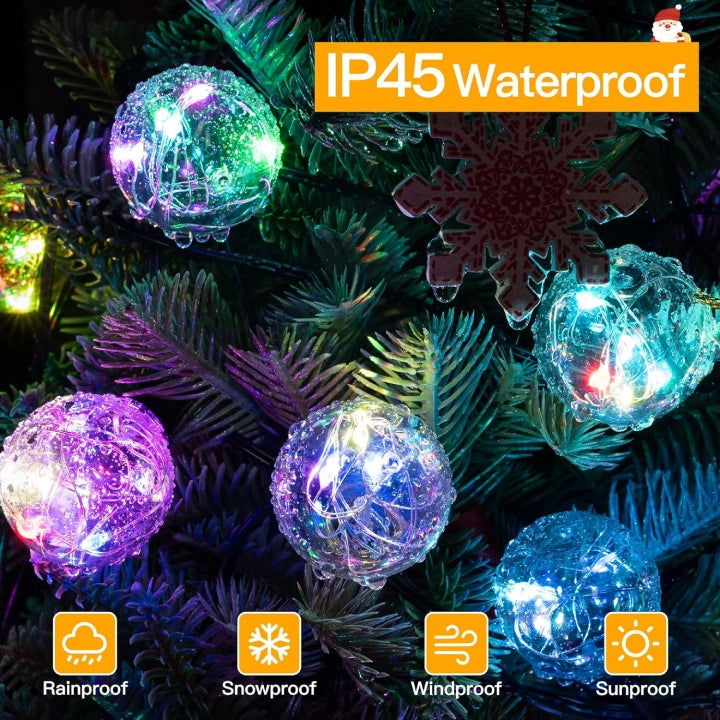 
                  
                    Ollny 30 Bulbs 30ft G40 Globe Bulb String Lights (18 Colors, 8 Modes, IP45 Waterproof)
                  
                