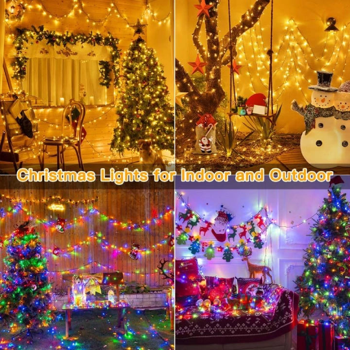 Christmas Tree Lights Warm White/Multicolor 210ft Green Wire | Ollny Christmas Tree Lights Warm White/Multicolor 210ft Green Wire | Ollny