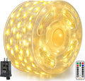 Ollny IP67 Waterproof Warm White Christmas Lights (Plug in, 8 Modes)