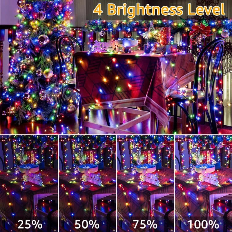 
                  
                    Ollny 600 LED 198ft Multicolor IP67 Waterproof Christmas Lights (Green Wire, Plug in, 8 Modes)
                  
                