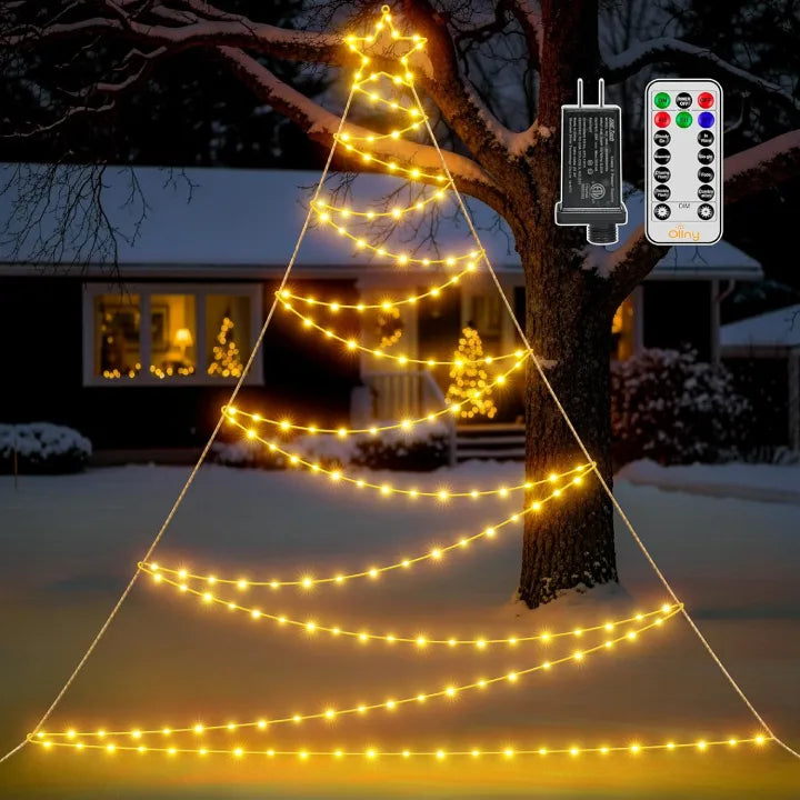 Ollny Christmas lights warm white with a remote control