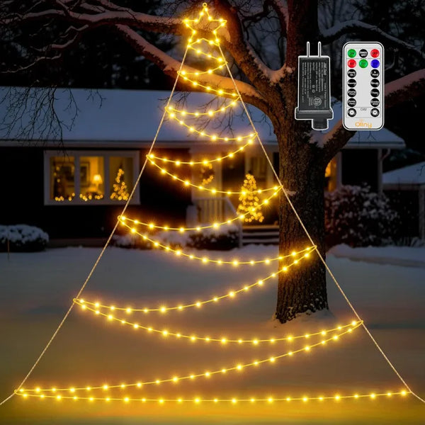 Ollny Christmas lights warm white with a remote control
