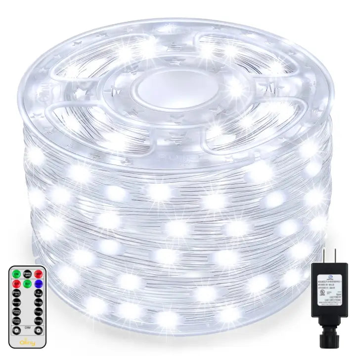 Ollny's 400 leds 132ft cool white Christmas lights clear wire