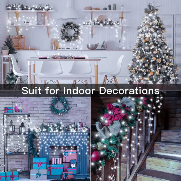 
                  
                    Ollny's 486 leds cool white icicle lights also suit for indoor decoration
                  
                