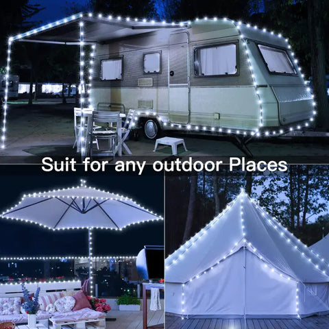 Ollny's 900 leds cool white Christmas lights suit for any outdoor palces