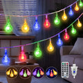 Ollny's 100 leds 49ft warm white/multicolor fairy globe string lights