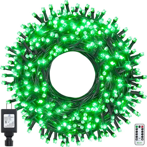 Ollny's 400 leds 132ft green string lights green cable