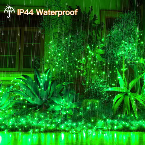 Ollny's 400 leds 132ft green string lights are IP44 waterproof