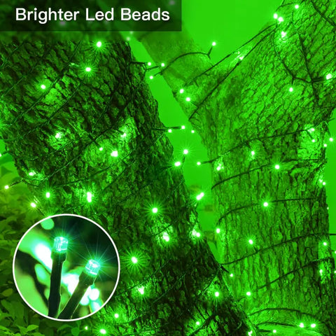 Ollny's 132ft green string lights with 400 brighter led beads