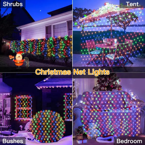 Ollny's 200 leds multicolor net lights for shrubs, tents, bushes and bedrooms