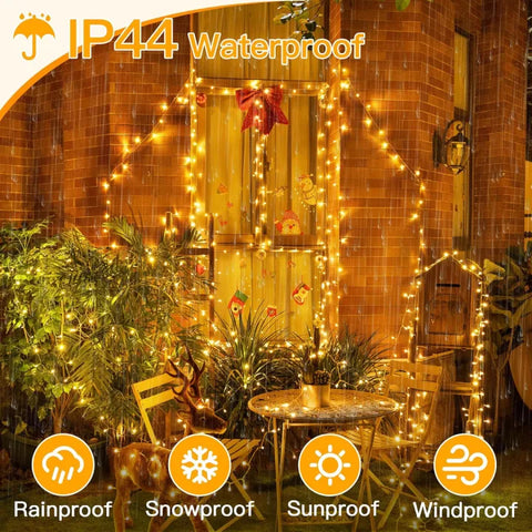 Christmas string lights with waterproof features
