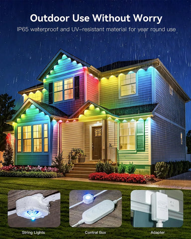 Outdoor Use Without Worry for permanent outdoor light: IP65 waterproof and UV-resistant material for year round use
