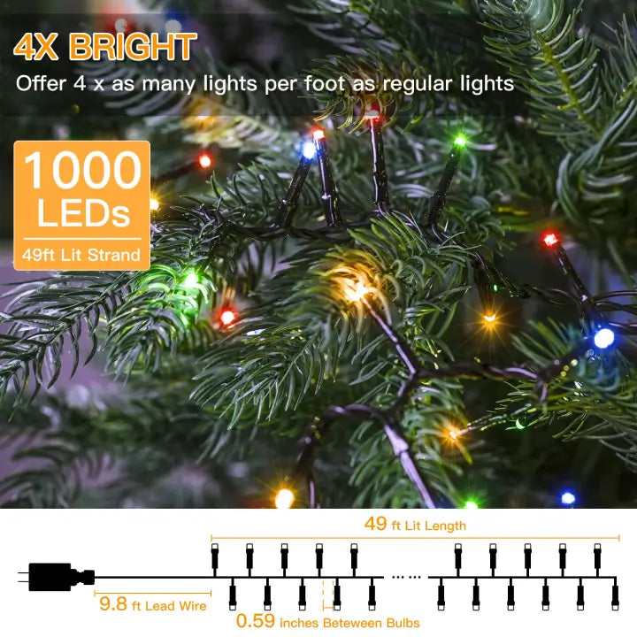 Cluster Christmas Lights Garland Christmas Lights Ollny