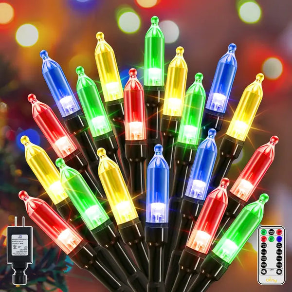 Ollny's 300 leds 49ft multicolor Christmas mini lights