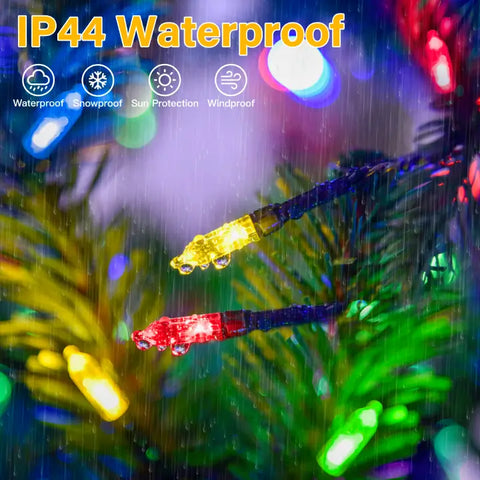 Ollny's 300 leds multicolor Christmas mini lights are IP44 waterproof