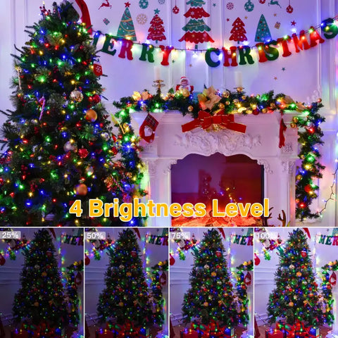 Ollny's 300 leds multicolor Christmas mini lights with 4 brightness levels