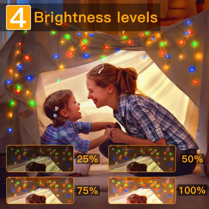 
                  
                    Ollny's 396 leds 32ft multicolor icicle lights with 4 brightness levels
                  
                