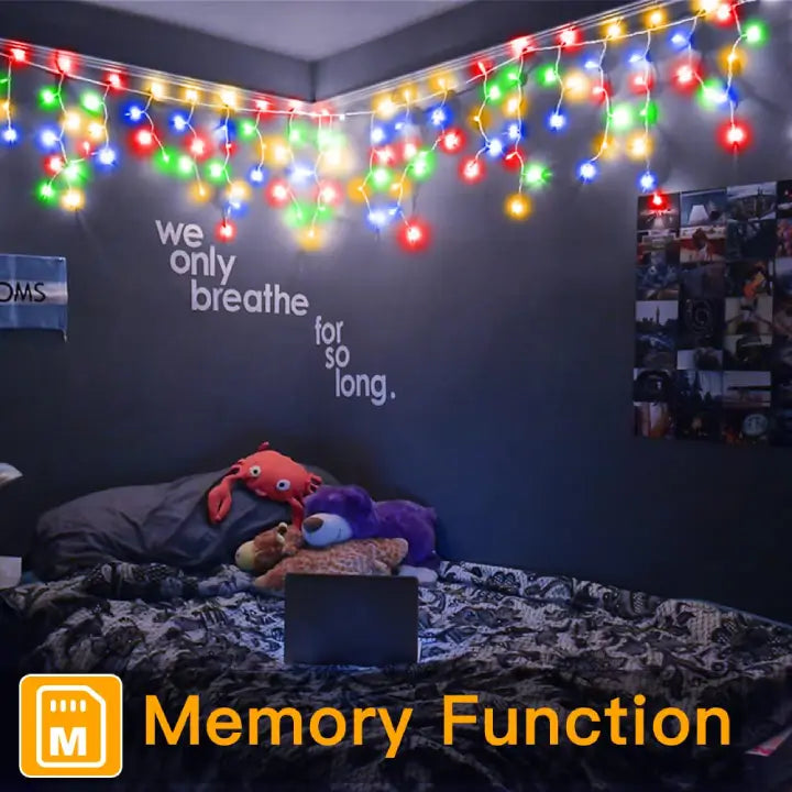 
                  
                    Ollny's 396 leds 32ft multicolor icicle lights with memory function
                  
                