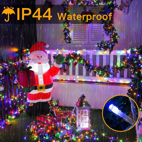 Ollny's 400 leds clear cable multicolor Christmas lights are IP44 waterproof