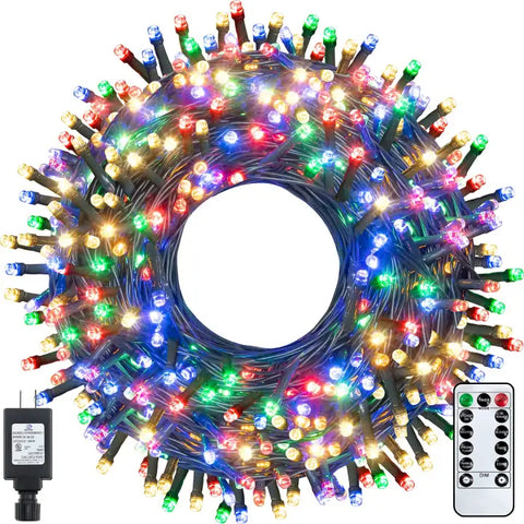 Ollny's 400 leds 132ft multicolor string lights green cable