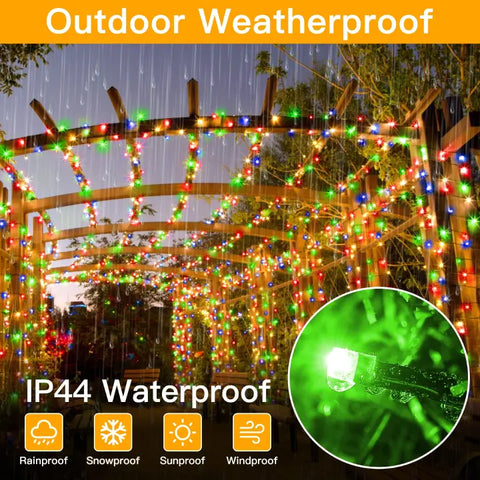 Ollny's 400 leds multicolor string lights are IP44 waterproof