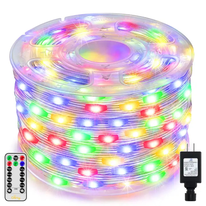 Ollny's 400 leds 132ft multicolor Christmas lights clear wire
