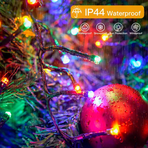 Ollny's 400 leds multicolor cluster lights are IP44 waterproof