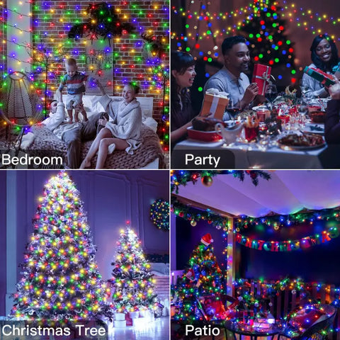 Ollny's 500 leds multcolor Christmas lights for parties, patios, Christmas trees and bedrooms