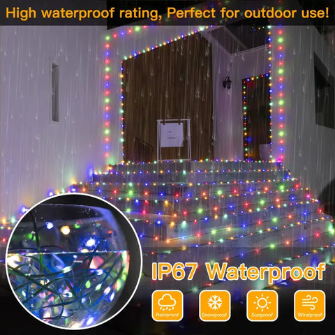 Ollny's 600 leds green wire multicolor Christmas lights are IP67 waterproof