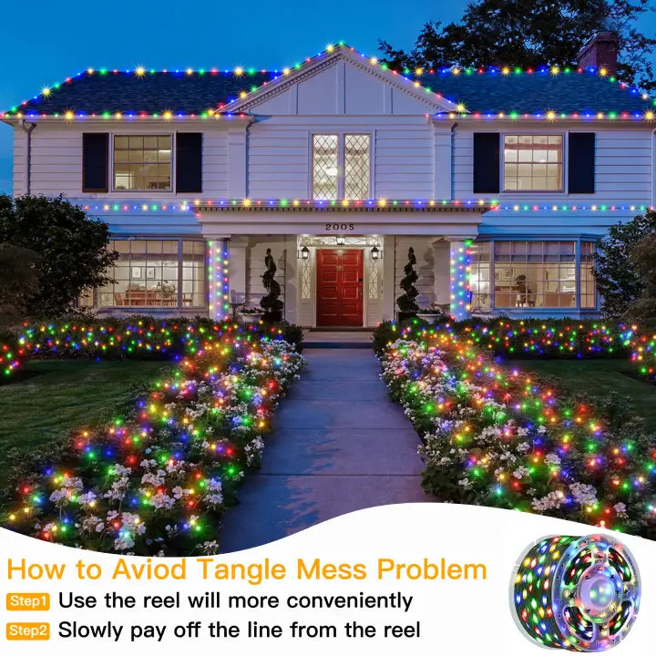 How to avoid tangling problems with Ollny 900 leds multicolor Christmas lights