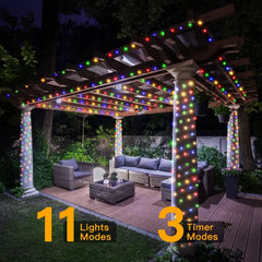 Ollny's 900 leds multicolor Christmas lights with 8 lighting modes and 3 timer functions