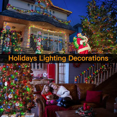 Ollny's 900 leds multicolor Christmas lights are great for holiday decoartions