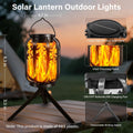 Ollny Upgraded Flickering Flame Solar Light for Outdoor, Yard, Patio, Lawn(Warm White, IP65 Waterproof, 4 Modes)