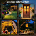 Ollny Upgraded Flickering Flame Solar Light for Outdoor, Yard, Patio, Lawn(Warm White, IP65 Waterproof, 4 Modes)