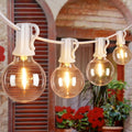 Ollny 50FT G40 Outdoor String Lights (Plug in, Connectable, 25 Bulbs, IP45 Waterproof, 2 Spare Bulbs)