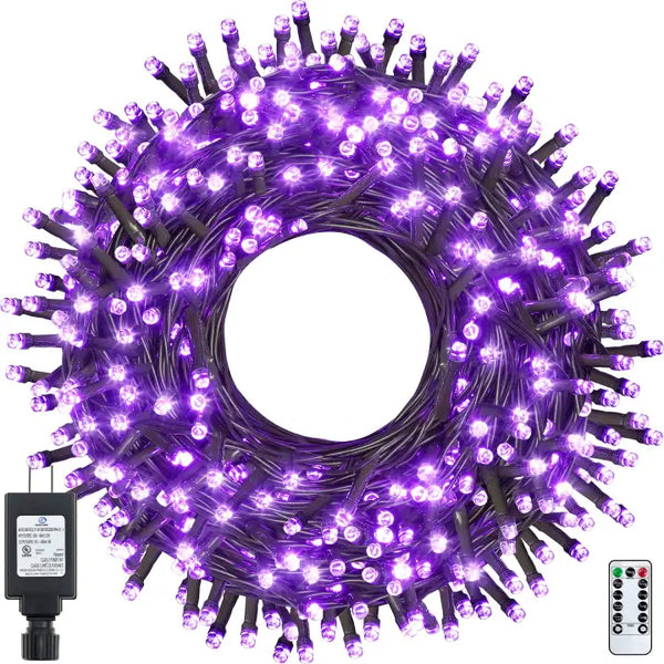 Ollny's 400 leds 132ft purple string lights green cable