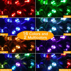 30FT G40 RGB 16 Colors Changing Patio Lights (20 Bulbs, 8 Modes, IP65 Waterproof)