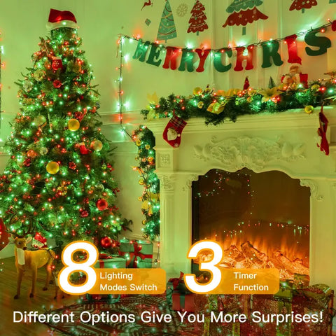 Christmas Concepts® 100cm Multi Coloured 3D LED Static Rope Light Train