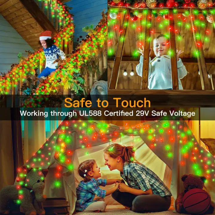 
                  
                    Ollny's 486 leds red and green icicle lights are safe to touch
                  
                