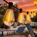 Ollny 100FT S11 Solar Patio Lights(35 Bulbs, IP45 Waterproof, Solar Powered, 2 Spare Bulbs)