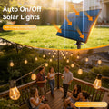 Ollny 100FT S11 Solar Patio Lights(35 Bulbs, IP45 Waterproof, Solar Powered, 2 Spare Bulbs)