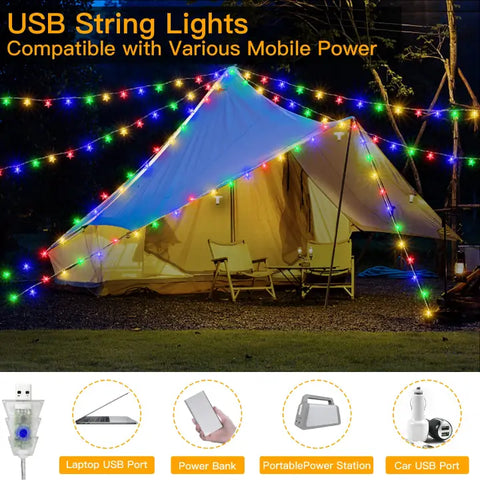 Ollny's 100 leds 49ft star string lights suit for any kinds of USB port