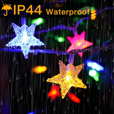 Ollny's 100 leds 49ft star string lights are IP44 waterproof