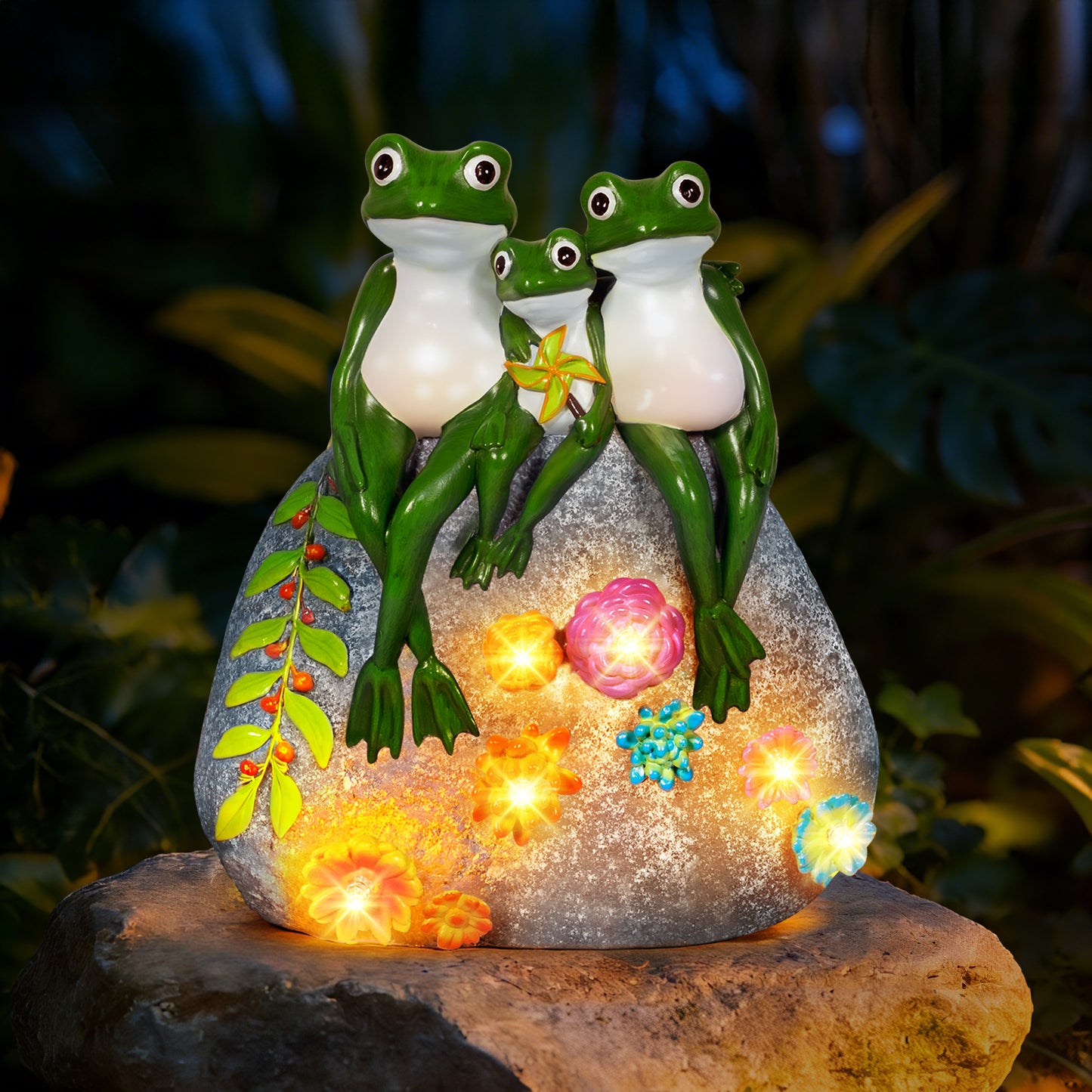 
                  
                    Ollny Solar Garden Turtle/Frog Statue Light with Succulent and 8 LED Lights, IP65 Waterproof Resin Tortoise Statues Light for Patio Yard Lawn Decor
                  
                