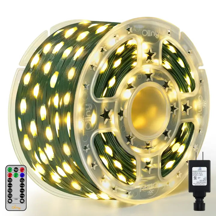 Christmas lights 200 LED warm white amber remote control outdoor 220V