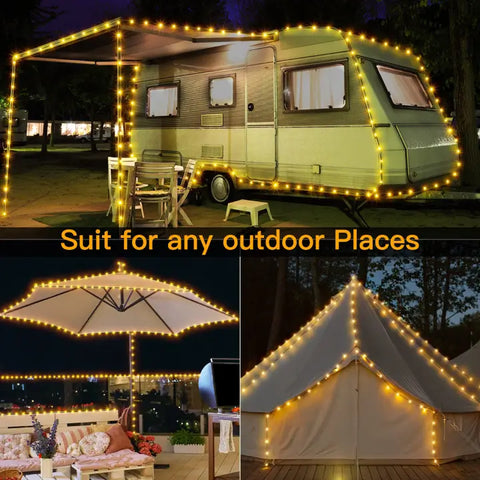 Ollny's 900 leds warm white Christmas lights suit for any outdoor palces
