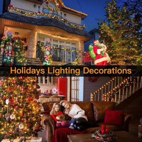 Ollny's 900 leds warm white Christmas lights are great for holiday decoartions